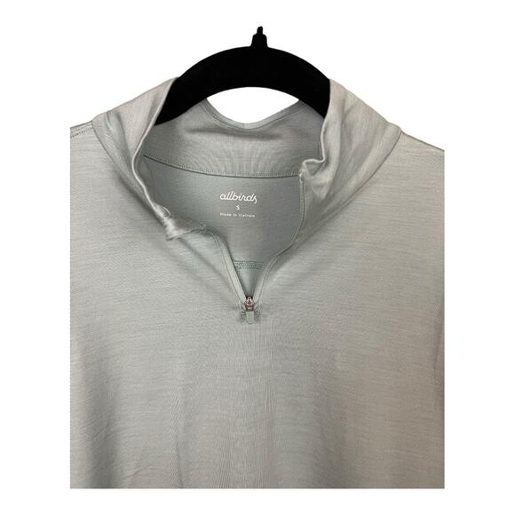 Allbirds Merino Wool Blend Natural Run Mid Layer Quarter Zip Pullover in Green - Picture 4 of 10